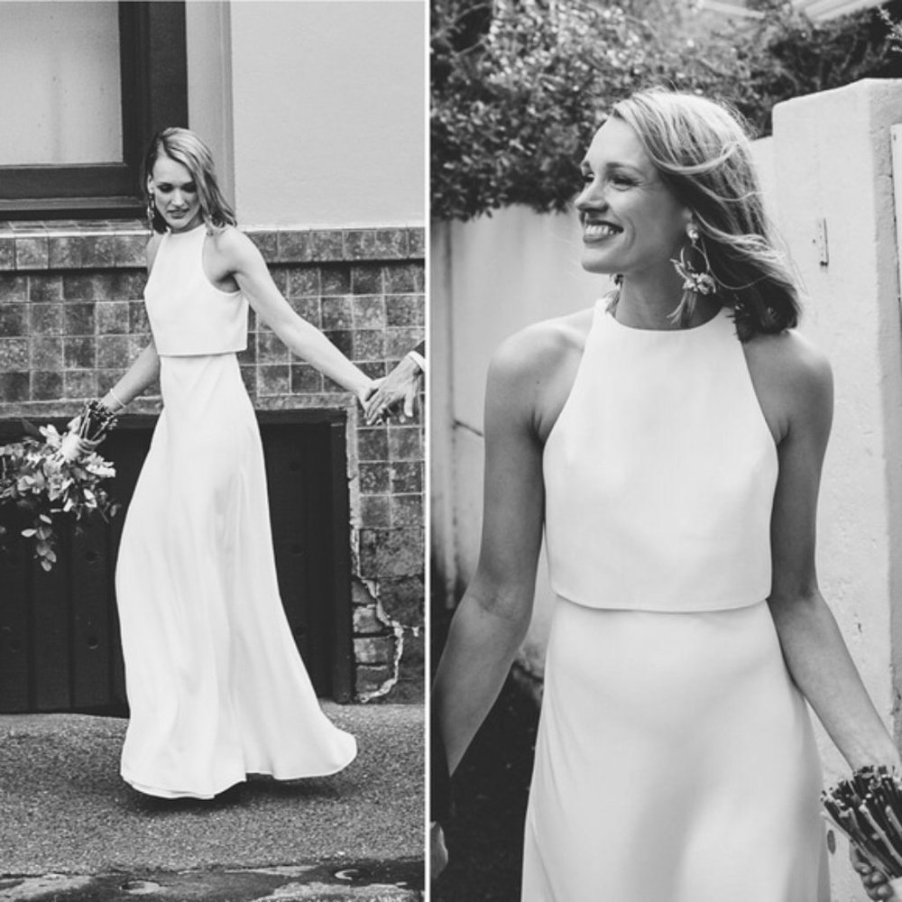 Jill Stuart Iva ivory crepe dress 0